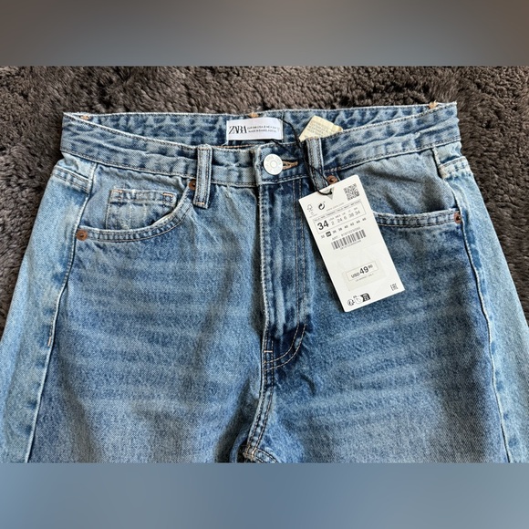 ZARA TRF MID-RISE WIDE LEG JEANS / REF. 8197/223 - Picture 3 of 6